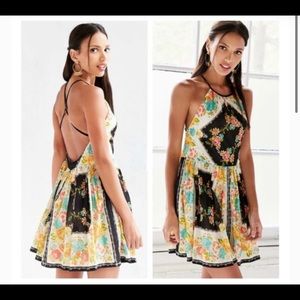 Urban outfitters high neck boho mini dress